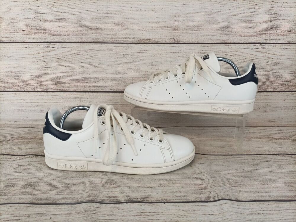 Adidas Mens Stan Smith Low Sneakers Sz 6.5 White Leather Lace Up